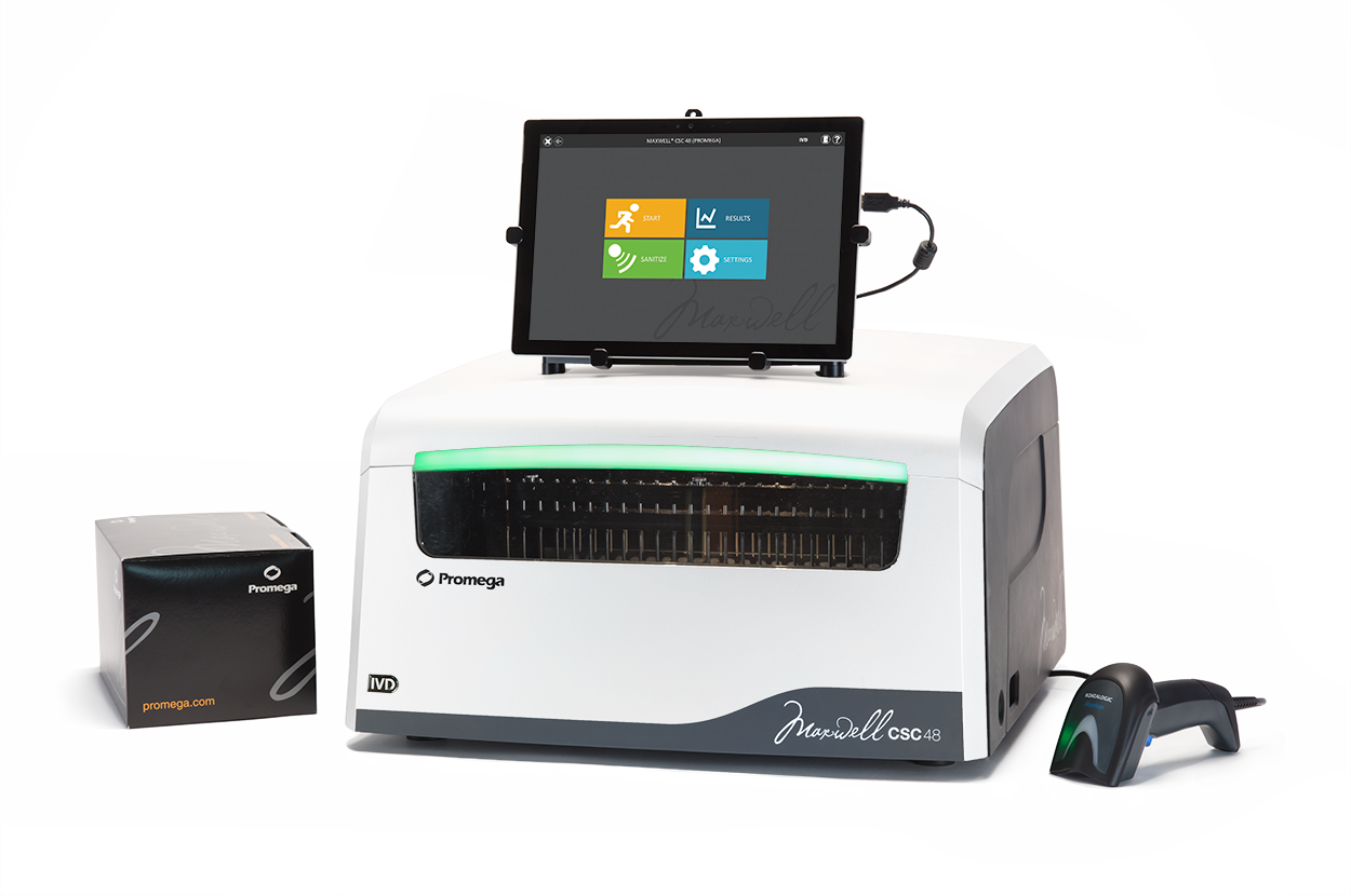 Placing deck tray in Maxwell CSC 48 Instrument